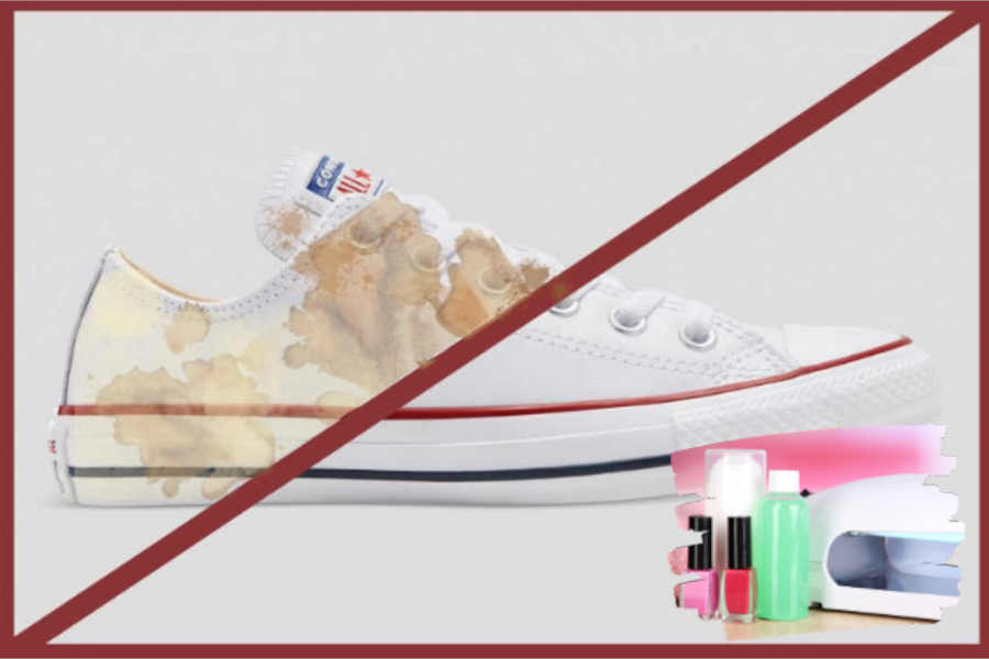 How to Clean White Converse without Vinegar using acetone_