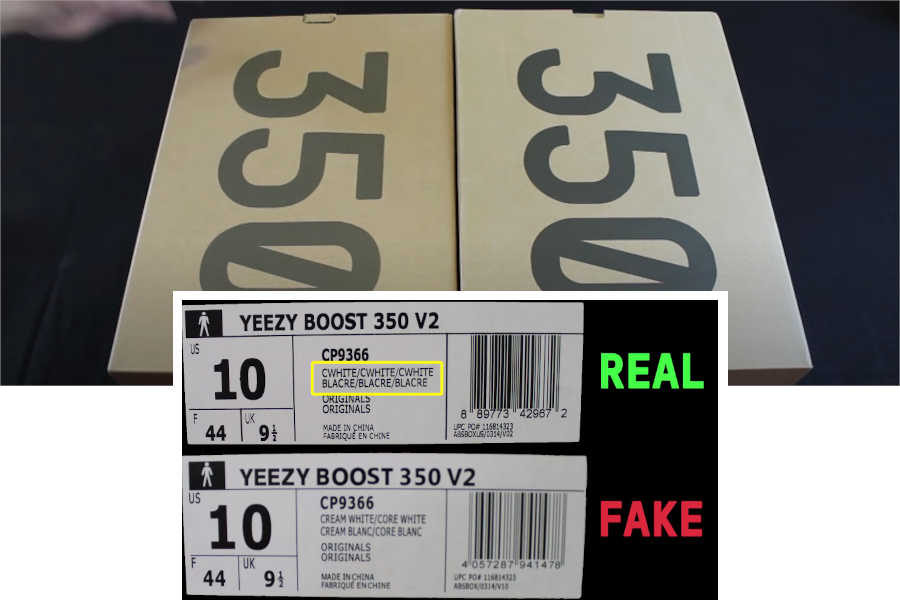 How to Tell if Yeezys are real or Fake _ Matching Tags and Box Details